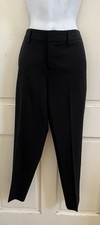 VINCE Women's Black Lightweight Wool Blend Tapered Pants Sz 6 VR556-20585