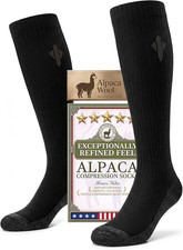Alpaca Compression Socks for Men Women, 15-20 Mmhg Knee High Graduated Circula