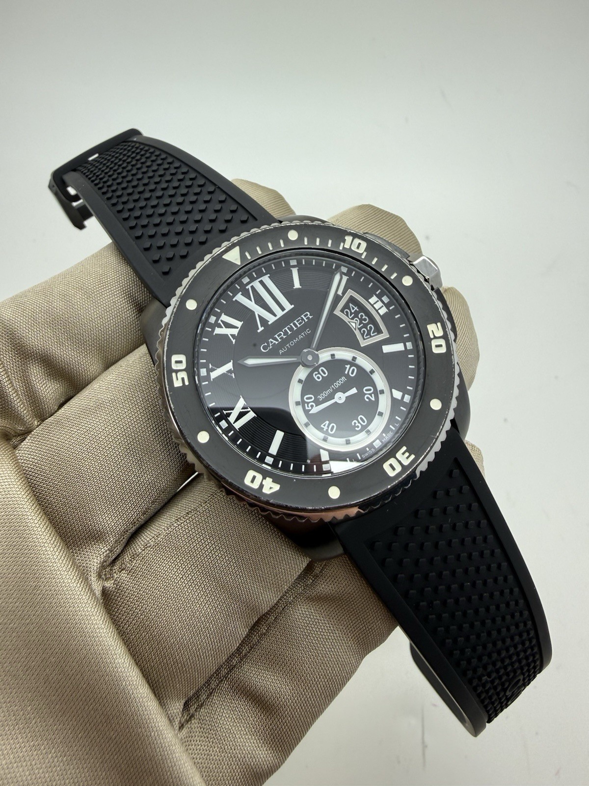 2017 Cartier Black De Cartier Diver DLC Black Dial Watch WSCA0006 *2025 Service*