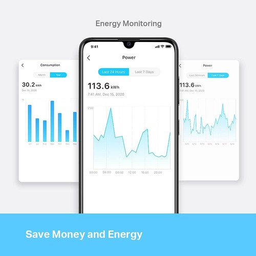 Tapo Smart Plug with Energy Monitoring, Works with Amazon Alexa (Echo and Echo D - Picture 4 of 7