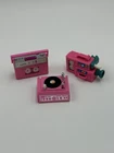 Barbie Accessories 1988 Mattel Boombox Camcorder Turntable Pink Lot 80s Vintage