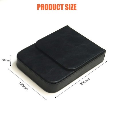 Leather 3/6/12 Slots Hard Fountain Pen Case Bag Stationery Storage Box Organizer