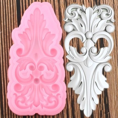 Baroque Scroll Silicone Mold European Relief Filigree Border Fondant Cake Mould