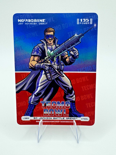 Bo Jackson Battle Arena Tecmo Bowl `NOVACAINE` Jay Novacek Steel LogoFoil SSP