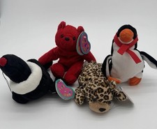 Avon Full O  Beans Plush Lot Of 4 Bear Leopar...