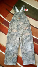 Youth Carhartt Camo Insulated Overall Pants Sz 8