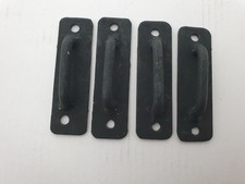 Lot de 4 pontets pattes de fixation en métal peint noir mat
