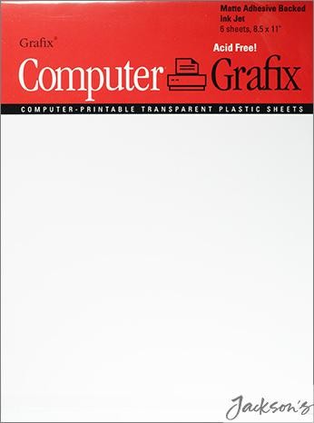 Grafix Matte Adhesive Film A4 6 Pack For Inkjet Scrapbooking Crafts
