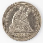 1853 Liberty Seated Quarter Arrows and Rays Silver 25c