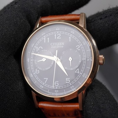 Citizen Corso Eco-drive AO9003-08E 8635 day date dress watch 30M 42mm