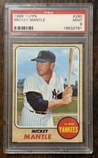 1968 TOPPS #280 MICKEY MANTLE PSA 9 MINT | STUNNING COPY
