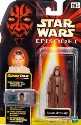 ANAKIN SKYWALKER (NABOO) & COMMTALK CHIP STAR WARS THE PHANTOM MENACE HASBRO