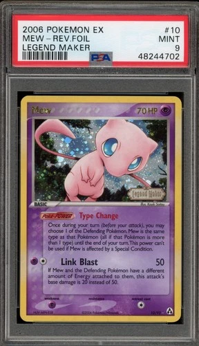 Pokemon Mew EX Legend Maker Reverse Holo Rare #10 PSA 9 Mint