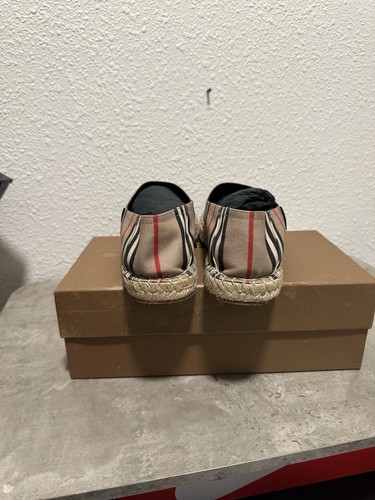 Burberry Beige Icon Stripe Canvas Espadrilles Flats Größe EU40,5 UK7,5 US10 Damen - Bild 4 von 7