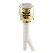 Heritage Dishwasher Air Gap in Polished Brass