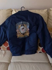 MA-1 Style Flight Jacket  USCG Veteran Aviation Bomber Dark Blue