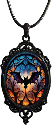 Gothic Necklace for Men Women Vampire Witch Costume Jewelry Pumpkin Bat Pendant