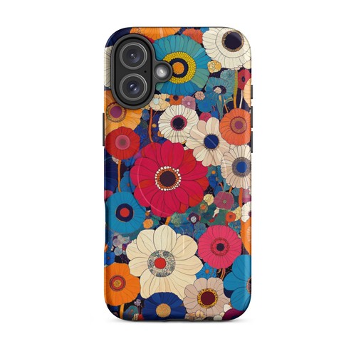 Matte Multicolor Floral Artwork MagSafe® Tough Case for iPhone® - Picture 11 of 13