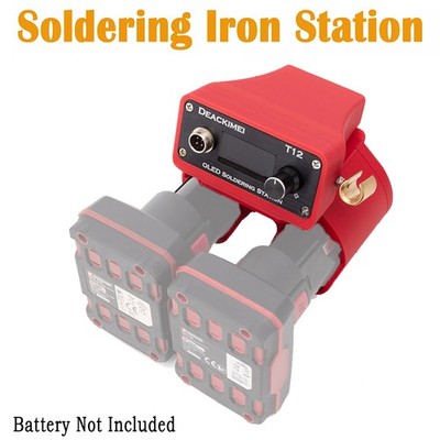 Electric Digital Soldering Iron Station With T12 Tip For PARKSIDE X12V*2 Battery