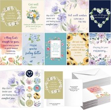 50 Pack 4x6in Christian Greeting Cards with Scripture Encouragement, Envelopes