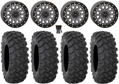 System 3 SB-6 15'' Wheels Gunmetal (4+3) 30'' XTR370 Tires Can-Am Commander Mav