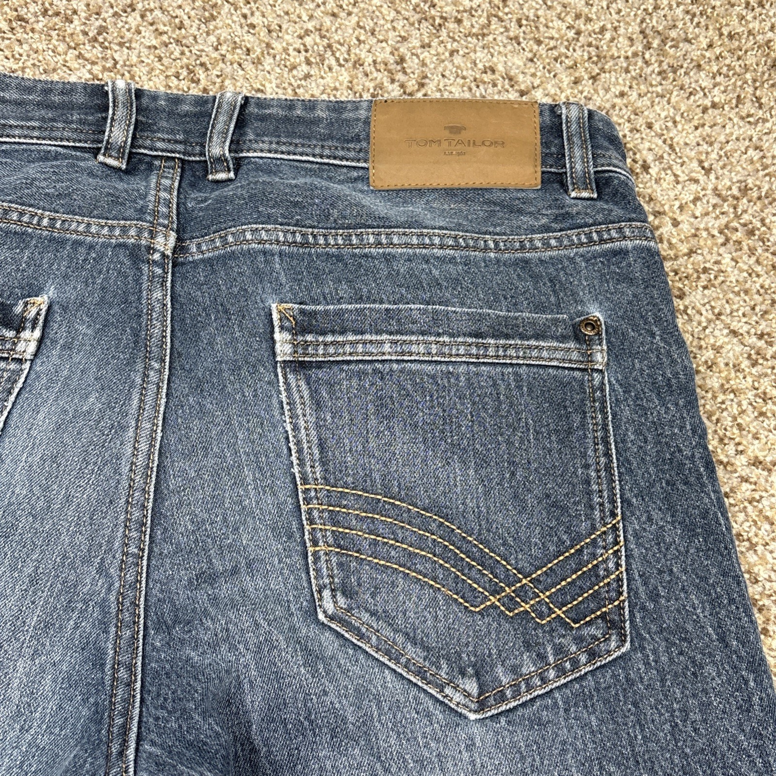 Tom Tailor Marvin Straight Jeans Mens 33/34 Medium Wash Fits 34 X 32 - View 17