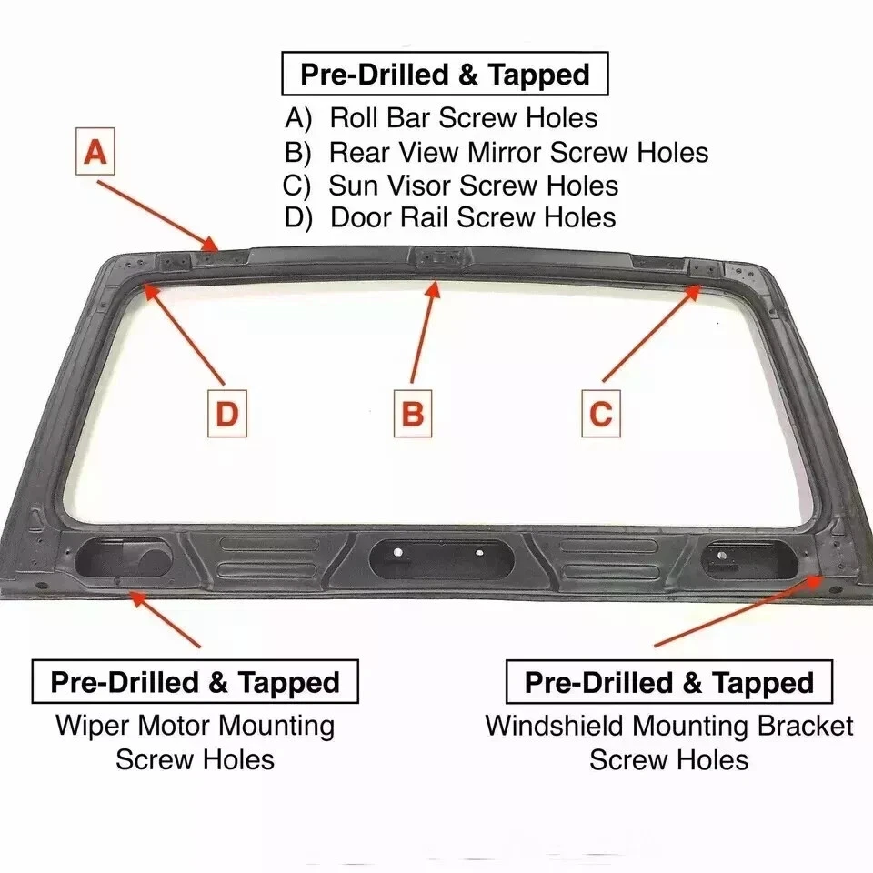 WINDSHIELD FRAME LEFT HAND DRIVE FIT FOR SAMURAI ’85-’95 - Image 2 of 3