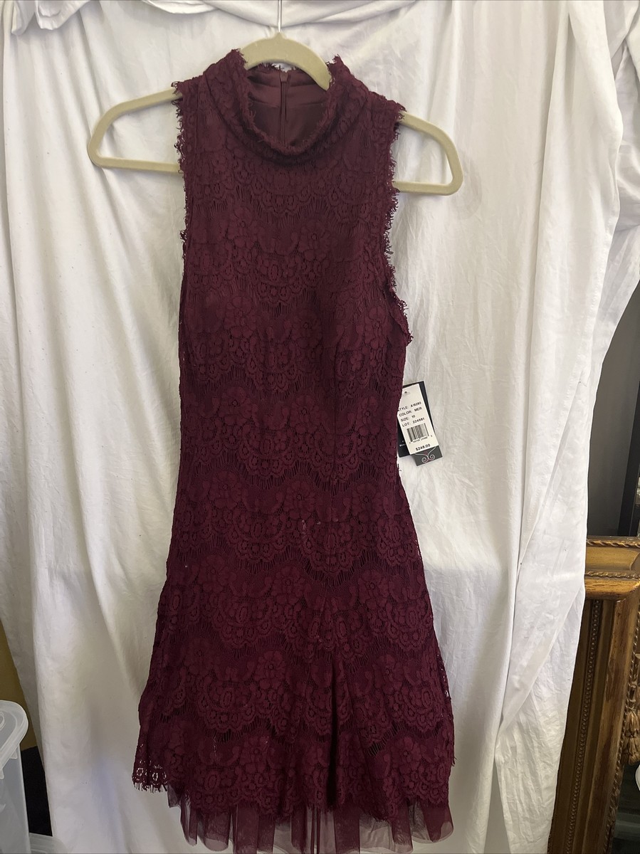 Aqua burgundy dress