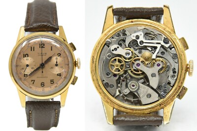 Titus Geneve Chronographe Suisse Landeron 148 Chrono Mechanical Watch Orologio 