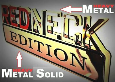 METAL Redneck Edition Emblem HIGHEST QUALITY ON EBAY Mercury Trunk Lid Door Logo