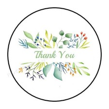 THANK YOU FLORAL ENVELOPE SEALS LABELS STICKERS PARTY FAVORS