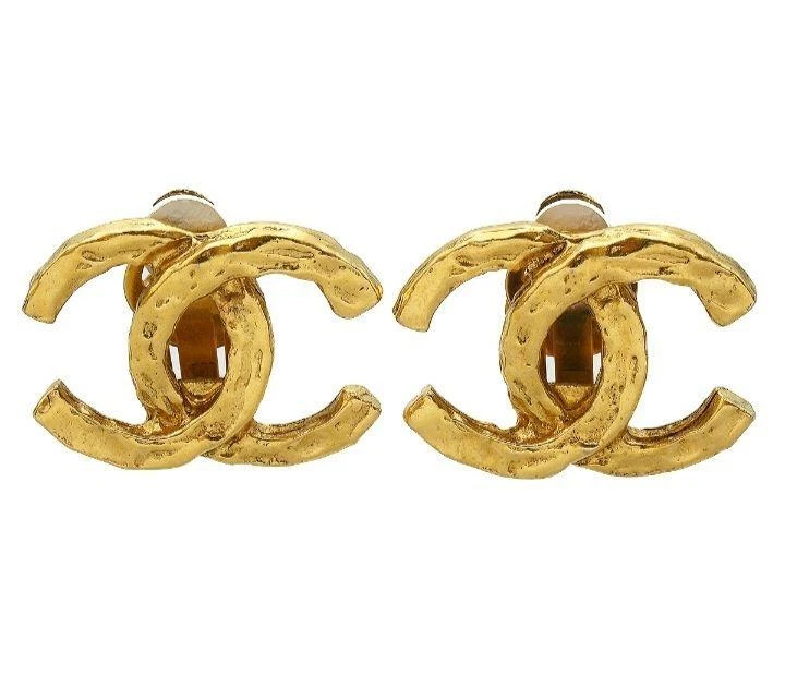 Rute længst gear Chanel Coco Mark Earring Clip Type Gold Metal Fittings Ladies&#039; Jewelry  Accessory | eBay