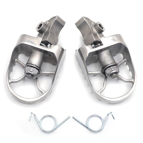 Heavy Stainless Steel Foot Pegs For 13-14 BMW R1200GS ADV/ 00-12 F650GS G650GS - Picture 5 of 9