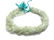 1 nić naturalny akwamaryn kwadratowy gładki 4x7-5x8mm koraliki akwamarynowe 12 cali