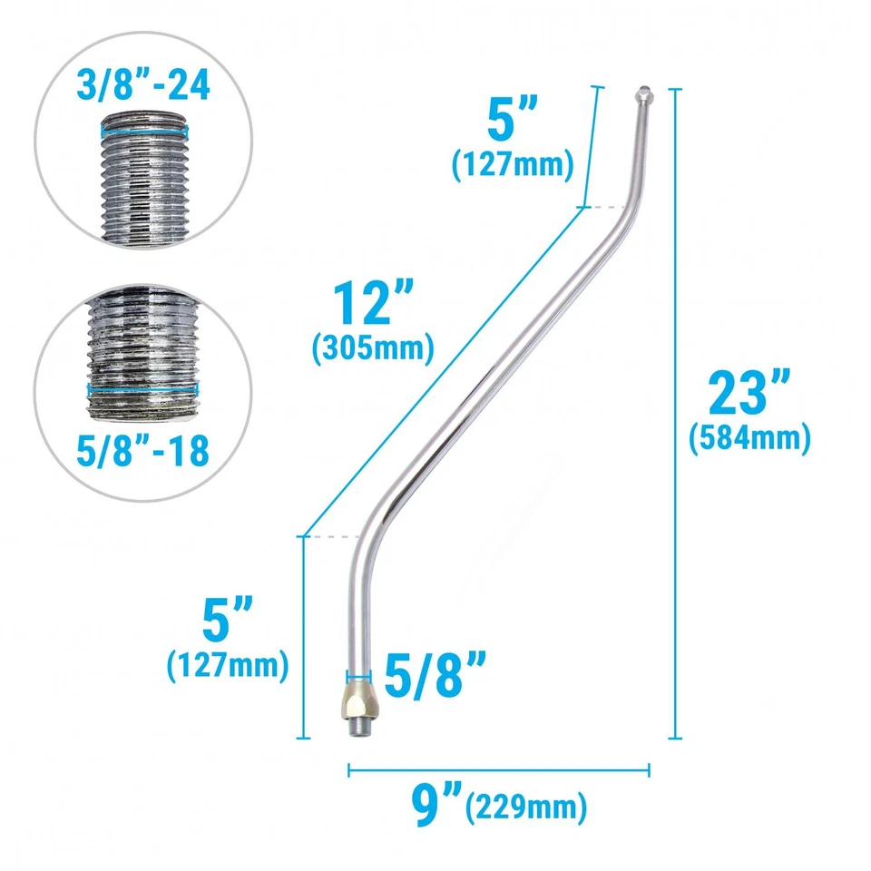 Fits - 518 Single Action Shifter Kit 23" Arm w/ Dual Bend and Black Knob rat - Image 3 of 4