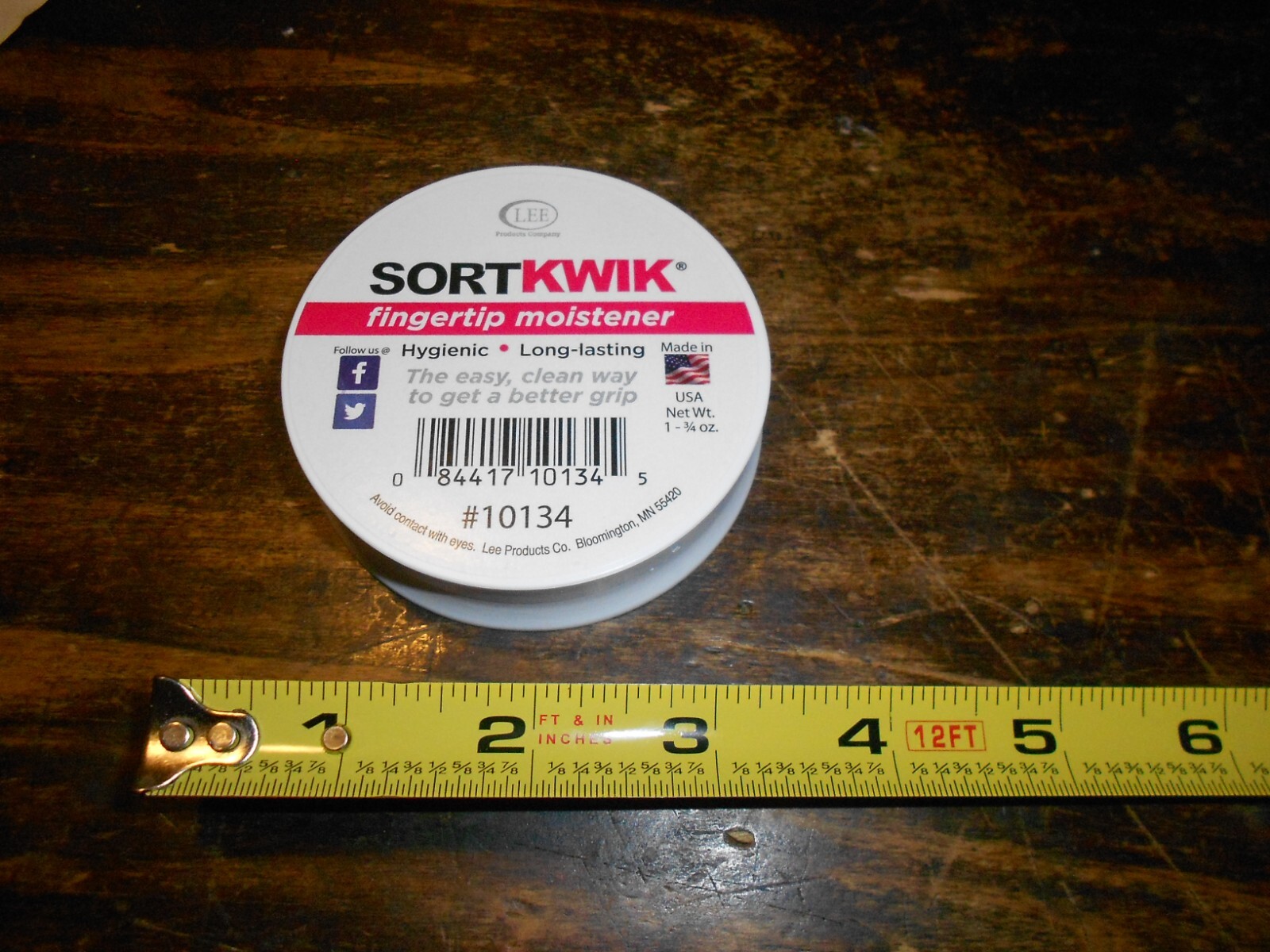 3 units of Lee Sortkwik Fingertip Moisteners, 1 3/4 oz, Pink 10103
