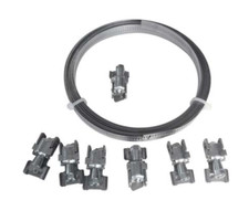 Fascetta stringitubo a metraggio tagliare Inox W2 mt 3x0,9 mm + 8 ganci trazione