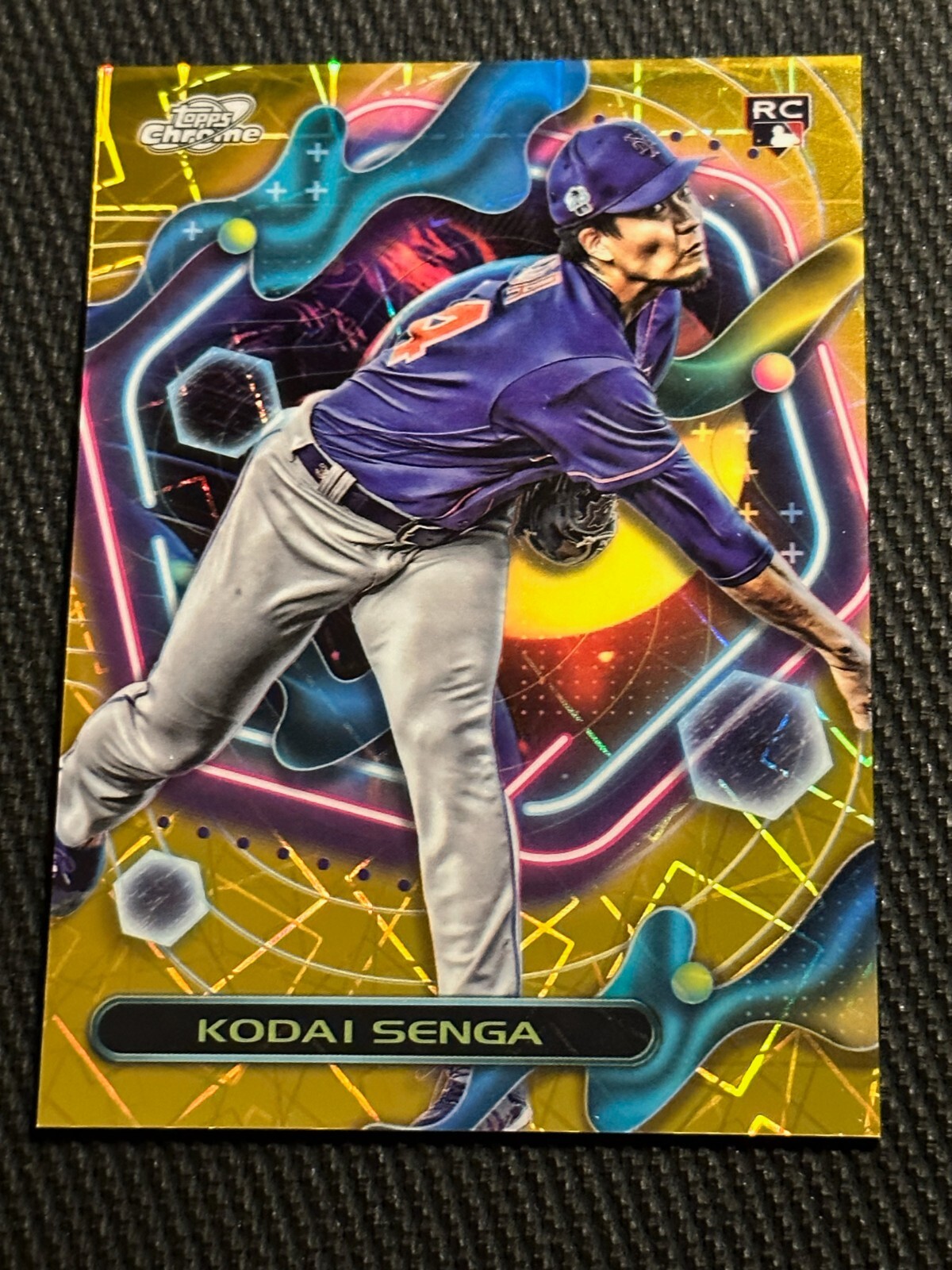 2023 Topps Chrome Cosmic Kodai Senga Gold Interstellar Refractor /50 #152