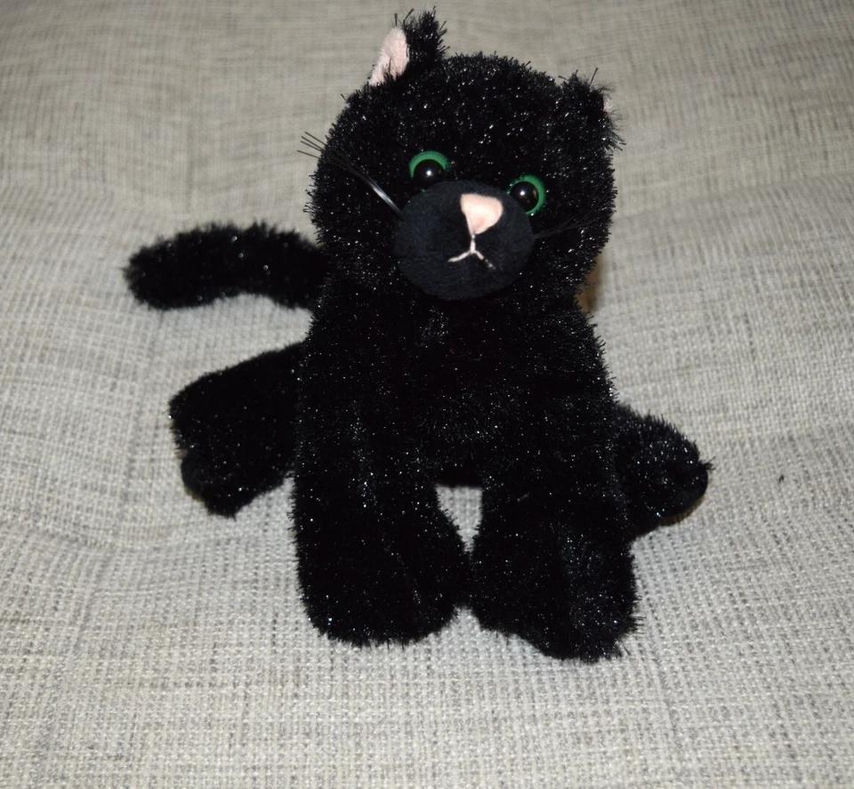 Ganz Webkinz Black Cat Kitten Halloween Plush Stuffed Animal Retired HM135 8" - Image 2 of 4