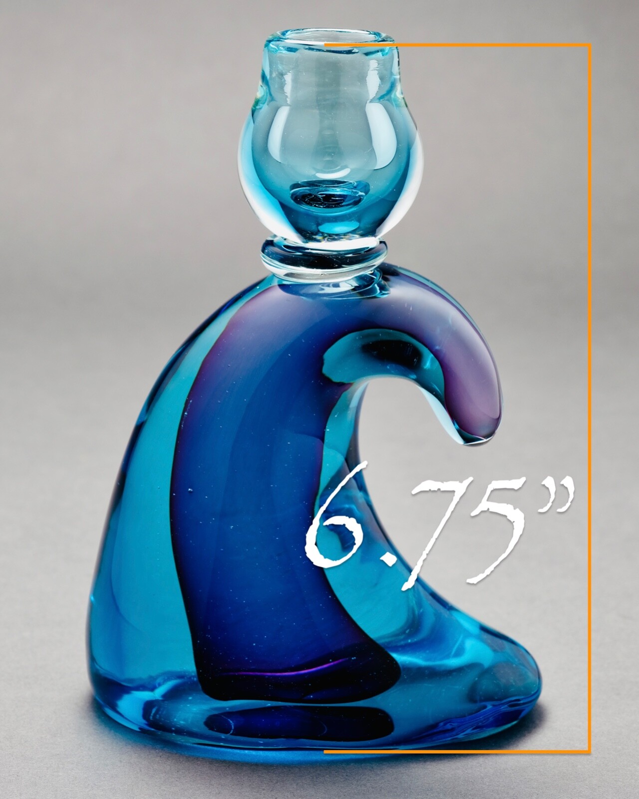 C1960s Antonio da Ros Cenedese Murano Italy Sommerso Glass Candle Stick