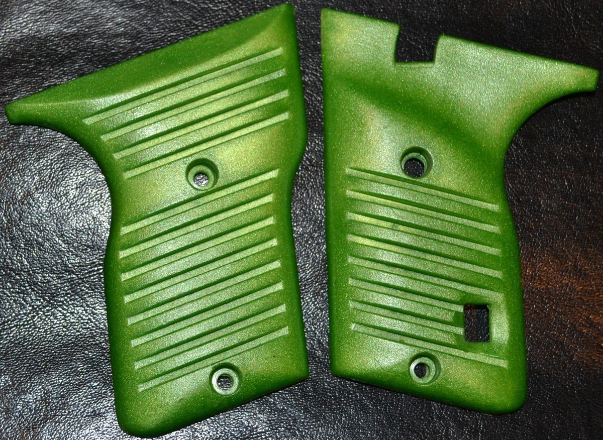 Lorcin, Cobra L380, L32, -50L, -50R pistol grips apple green