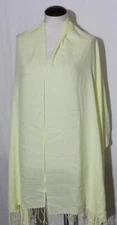 NEW Pashmina Feel Large Shawl Scarf Wrap Cream Color with Fringe 80 / 30 Inches