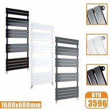 Black White Anthracite Heated Towel Rail Radiator Bathroom Flat Panel Warmer