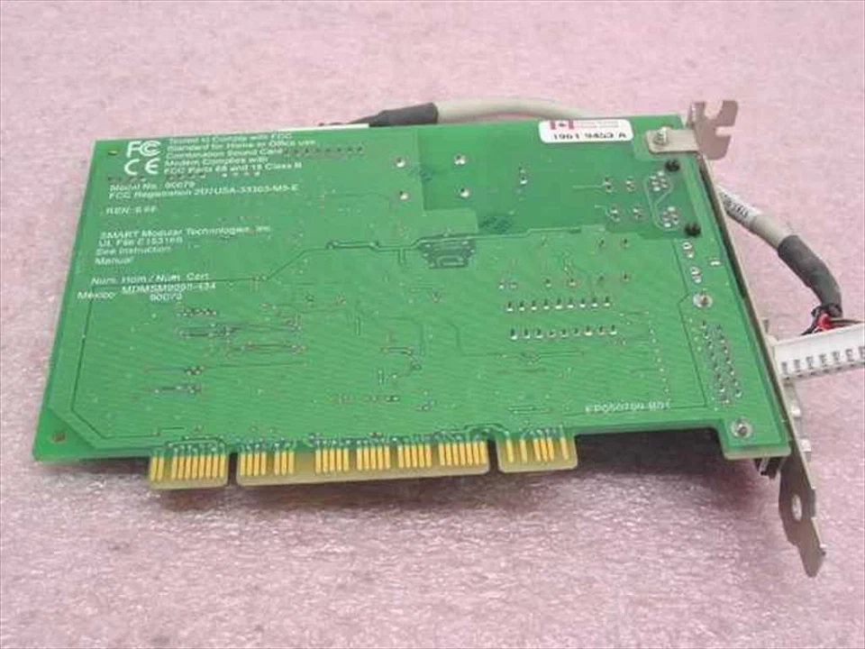 HP 5184-3448 Rev. HB PCI Voice Fax Modem Card with Cable - Image 4 of 4