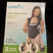 EVENFLO Easy INFANT CARRIER HandsFree 2-Positions 7-26lbs Black/Creamsicle NIB