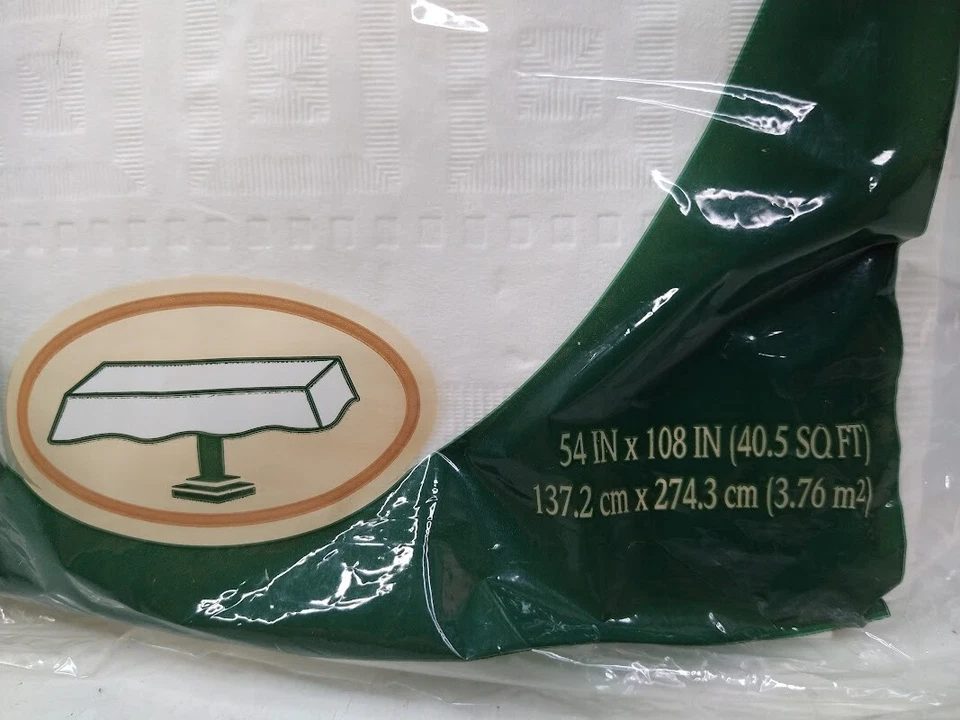 Linette Tablecover 2 Ply Tissue 54 x 108"  2 in Package White - Image 4 of 4