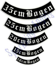 Aufnäher  Bogen   Rückenaufnäher Biker Kutte  Dein Wunschtext (unten)