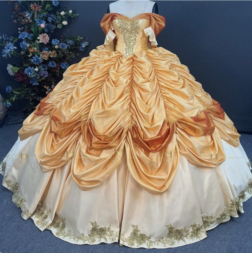Belle Princess Quinceanera Dresses Satin Sweet 16 Birtdhay Party Prom Ball Gowns Belle Princess Quinceanera Dresses Satin Sweet 16 Birtdhay Party Prom Ball Gowns