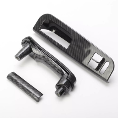 3pcs CARBON TÜRGRIFF BLENDEN ZUZIEHGRIFF INNEN TÜR GRIFF VW GOLF MK4 IV BORA DHL
