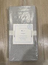 Pottery Barn Kids Reagan 100 Organic Cotton Crib Fitted Sheet Grey White Dots